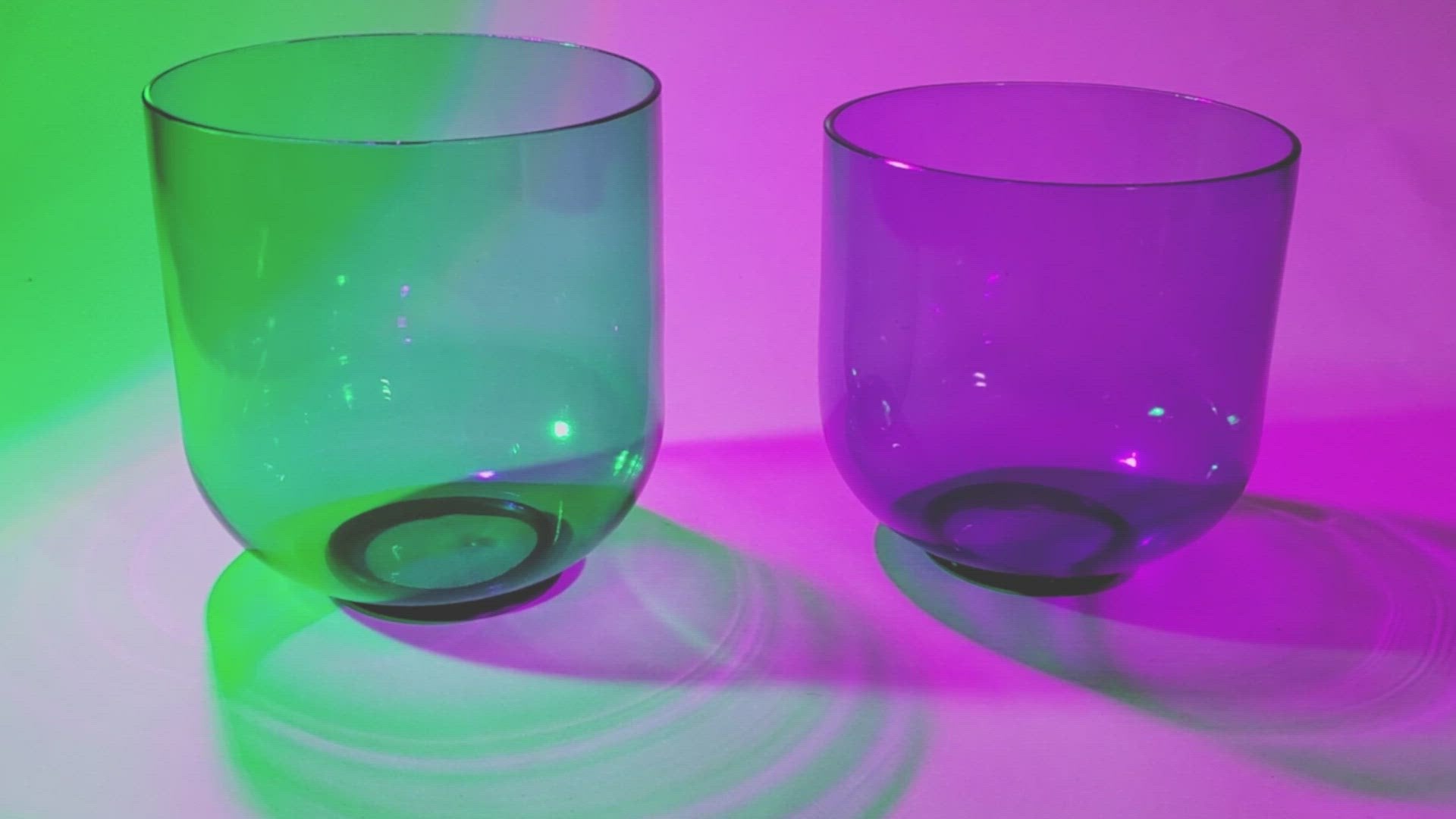 Colorful Quartz Crystal Singing Bowls Set