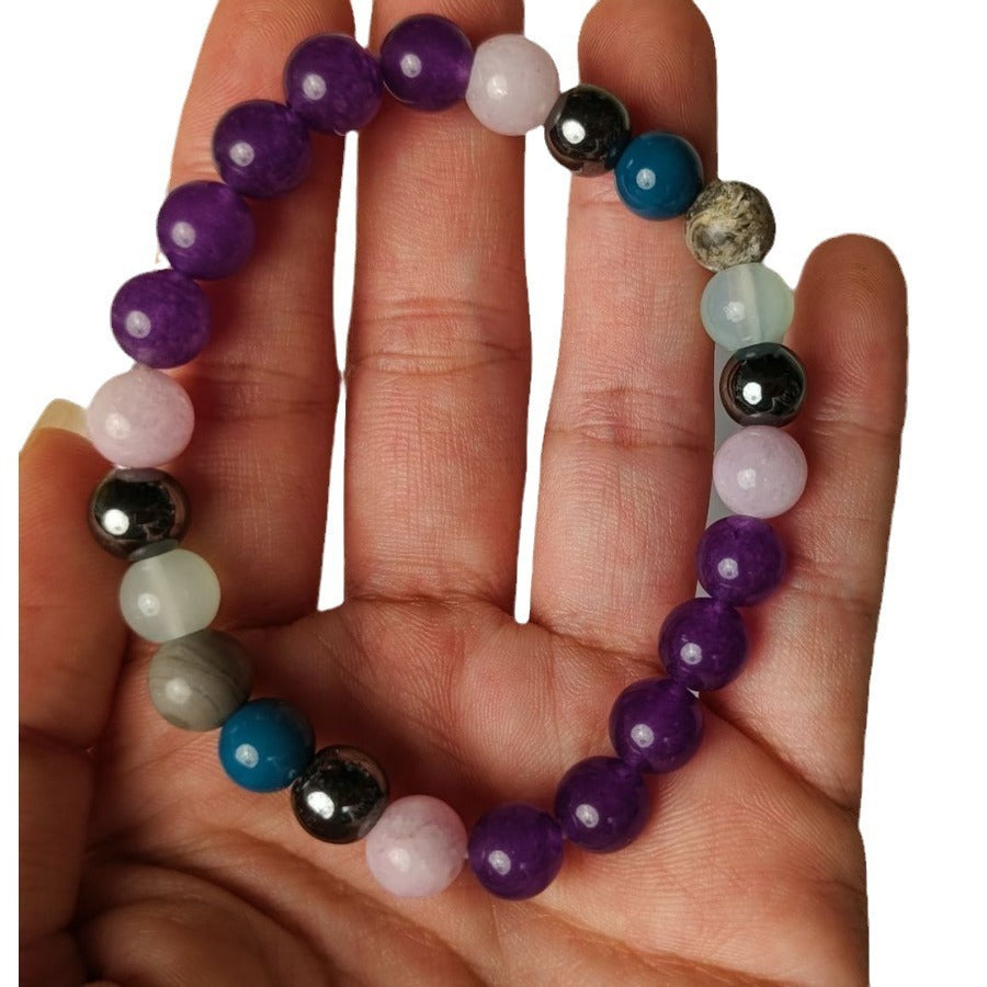 Crystal Harmony Bracelet – Apatite, Rhodonite, Fluorite & Grounding Stones!