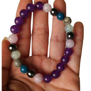 Crystal Harmony Bracelet – Apatite, Rhodonite, Fluorite & Grounding Stones!