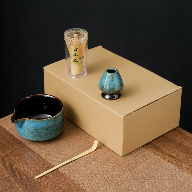 7pcs 4pcs Japanese Matcha Set Handmade Home Easy Clean Bowl Bamboo Whisk Teaspoon Tea Sets Tea Making Tools Accessories Ceremony