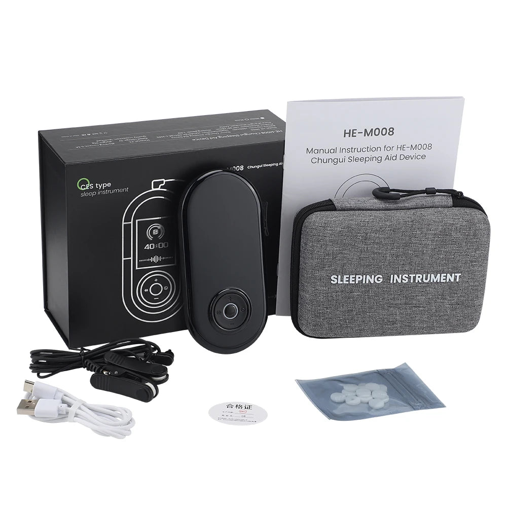 Sleep Aid Device CES Stimulation Therapy 1000mAh Ear Clip Type Anxiety Depression Fast Sleep Instrument Sleeper Therapy Insomnia