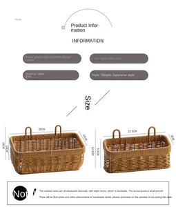 Wall Hanging Storage Basket Container Decorative Basket Hand Woven Kitchen Storage Basket for Garden Flower Pot Living Room