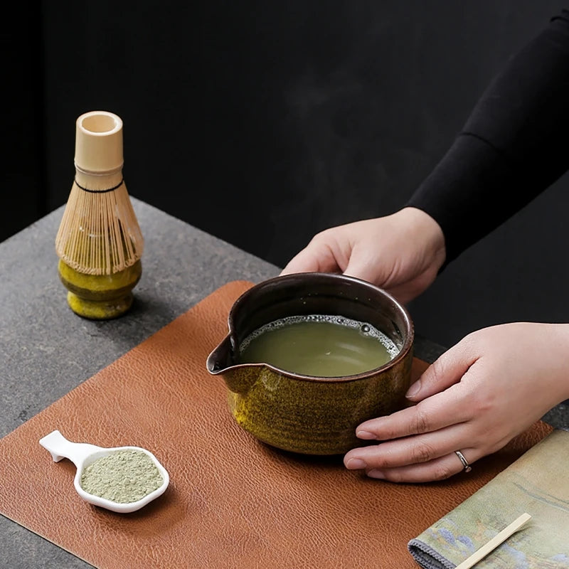 7pcs 4pcs Japanese Matcha Set Handmade Home Easy Clean Bowl Bamboo Whisk Teaspoon Tea Sets Tea Making Tools Accessories Ceremony