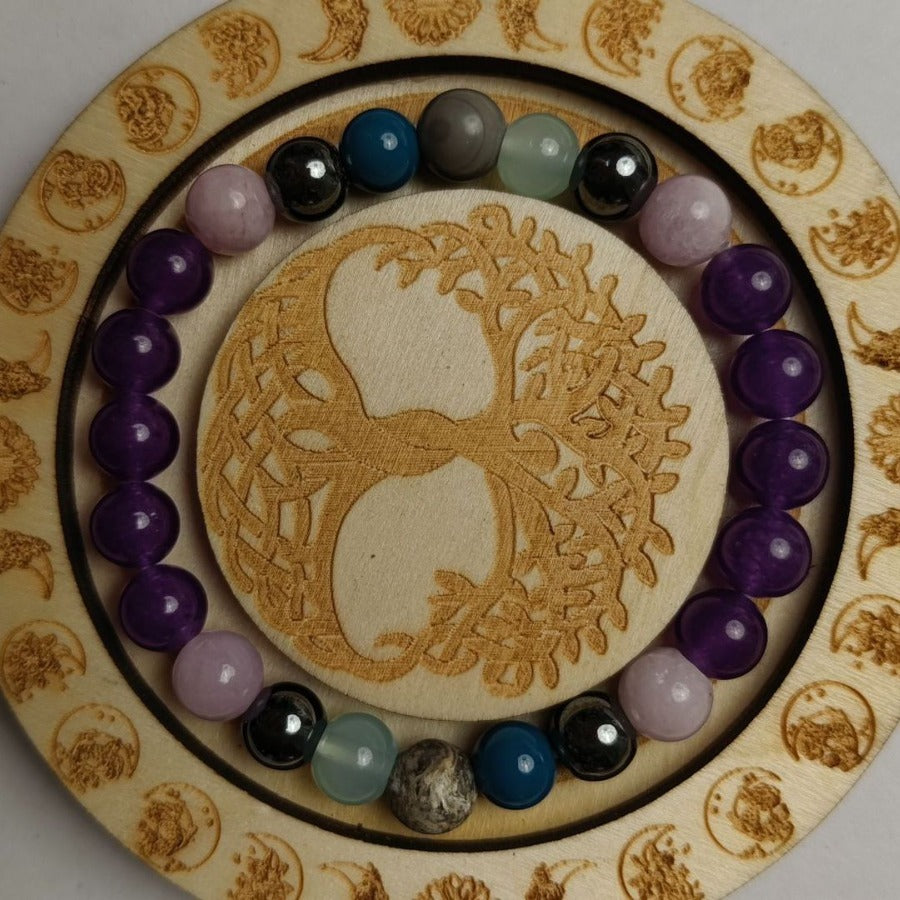 Crystal Harmony Bracelet – Apatite, Rhodonite, Fluorite & Grounding Stones!