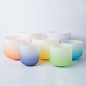 Color Gradient Crystal Singing Bowls