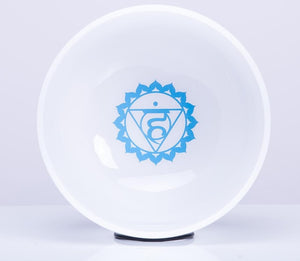 Chakra Design White Cryrstal Singing Bowls