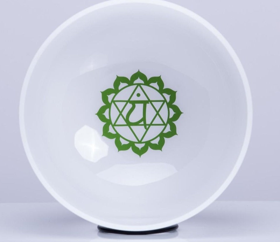 Chakra Design White Cryrstal Singing Bowls