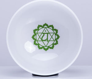 Chakra Design White Cryrstal Singing Bowls