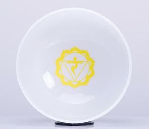 Chakra Design White Cryrstal Singing Bowls