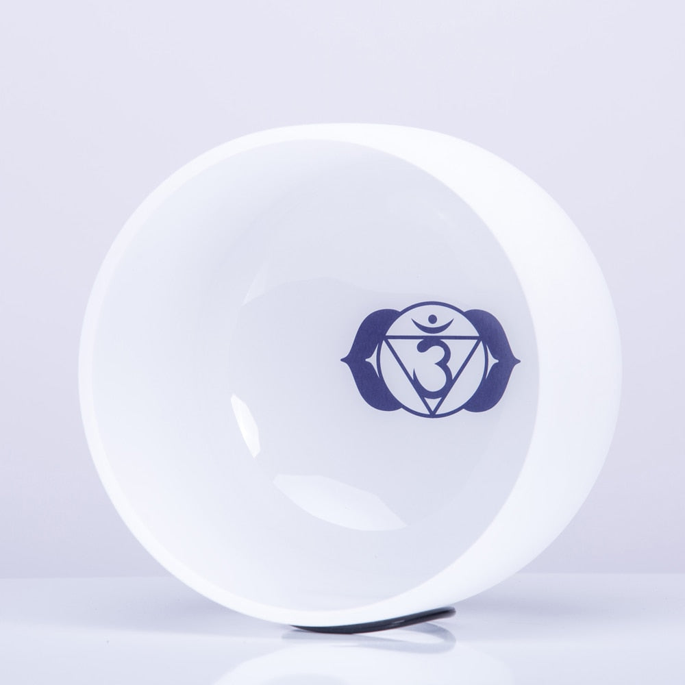 Chakra Design White Cryrstal Singing Bowls