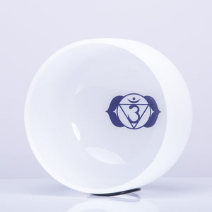 Chakra Design White Cryrstal Singing Bowls