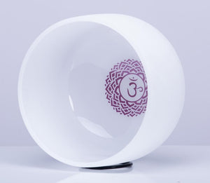 Chakra Design White Cryrstal Singing Bowls