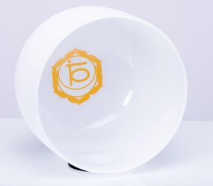 Chakra Design White Cryrstal Singing Bowls