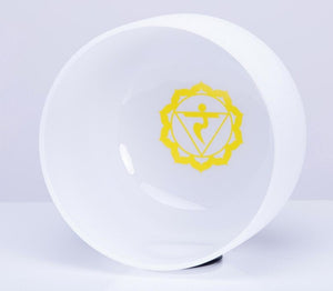 Chakra Design White Cryrstal Singing Bowls