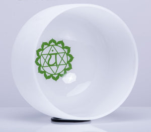 Chakra Design White Cryrstal Singing Bowls