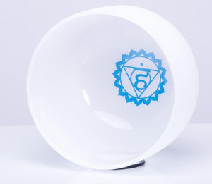 Chakra Design White Cryrstal Singing Bowls
